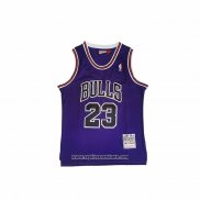 Camiseta Chicago Bulls Michael Jordan NO 23 Mitchell & Ness 1997-98 Violeta