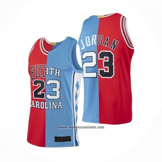 Camiseta Chicago Bulls Michael Jordan #23 Split Azul Rojo