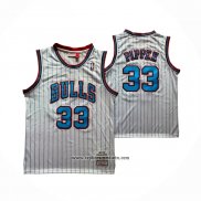 Camiseta Chicago Bulls Scottie Pippen NO 33 Mitchell & Ness 1997-98 Blanco1