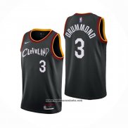 Camiseta Cleveland Cavaliers Andre Drummond #3 Ciudad 2020-21 Negro