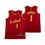 Camiseta Cleveland Cavaliers James Harden NO 1 Ciudad 2023-24 Rojo