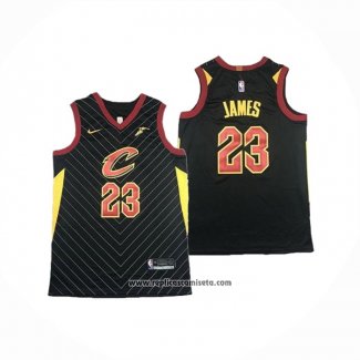 Camiseta Cleveland Cavaliers LeBron James #23 Retro Negro