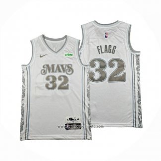 Camiseta Dallas Mavericks Cooper Flagg NO 32 City 2024-25 Blanco