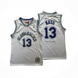 Camiseta Dallas Mavericks Steve Nash NO 13 Mitchell & Ness 1998-99 Blanco