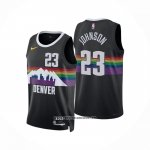 Camiseta Denver Nuggets Cameron Johnson NO 23 Ciudad 2025-26 Negro