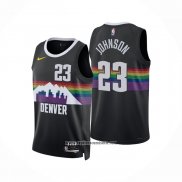 Camiseta Denver Nuggets Cameron Johnson NO 23 Ciudad 2025-26 Negro