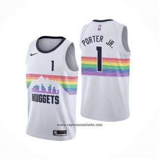 Camiseta Denver Nuggets Michael Porter #1 Ciudad Blanco