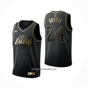 Camiseta Golden Edition Los Angeles Lakers Kobe Bryant #24 Negro