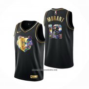 Camiseta Golden Edition Memphis Grizzlies Ja Morant #12 2021-22 Negro