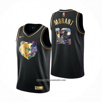 Camiseta Golden Edition Memphis Grizzlies Ja Morant #12 2021-22 Negro