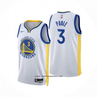 Camiseta Golden State Warriors Jordan Poole #3 Association 2022-23 Blanco