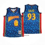 Camiseta Golden State Warriors #93 Bape Mitchell & Ness 2009-10 Azul
