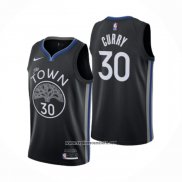 Camiseta Golden State Warriors Stephen Curry #30 Ciudad Negro