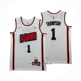 Camiseta Houston Rockets Amen Thompson NO 1 Ciudad 2024-25 Blanco