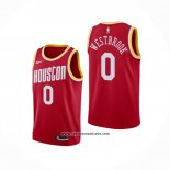 Camiseta Houston Rockets Russell Westbrook #0 Hardwood Classics Rojo