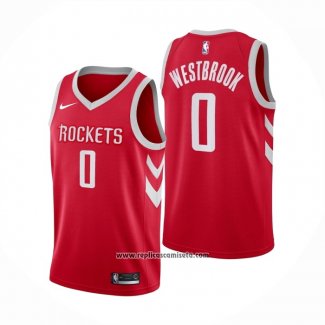 Camiseta Houston Rockets Russell Westbrook #0 Icon 2018-19 Rojo