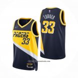 Camiseta Indiana Pacers Myles Turner #33 Ciudad 2021-22 Azul