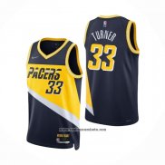 Camiseta Indiana Pacers Myles Turner #33 Ciudad 2021-22 Azul