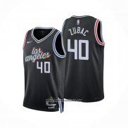 Camiseta Los Angeles Clippers Ivica Zubac #40 Ciudad 2022-23 Negro