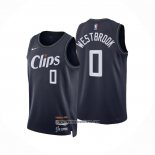 Camiseta Los Angeles Clippers Russell Westbrook #0 Ciudad 2023-24 Azul