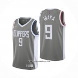 Camiseta Los Angeles Clippers Serge Ibaka #9 Earned 2020-21 Gris
