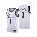 Camiseta Los Angeles Lakers D'Angelo Russell #1 Ciudad 2022-23 Blanco
