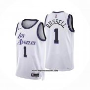 Camiseta Los Angeles Lakers D'Angelo Russell #1 Ciudad 2022-23 Blanco