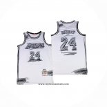 Camiseta Los Angeles Lakers Kobe Bryant NO 24 Mitchell & Ness 2007-08 Blanco
