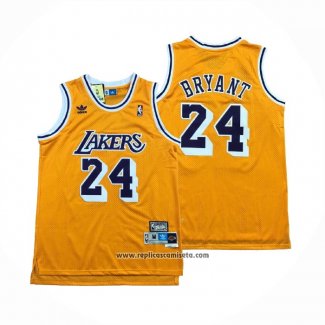 Camiseta Los Angeles Lakers Kobe Bryant #24 Retro Amarillo