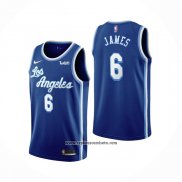 Camiseta Los Angeles Lakers LeBron James #6 Classic 2021-22 Azul