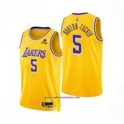 Camiseta Los Angeles Lakers Talen Horton-Tucker #5 75th Anniversary 2021-22 Amarillo