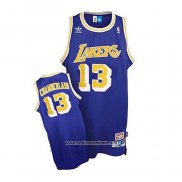 Camiseta Los Angeles Lakers Wilt Chamberlain #13 Retro Violeta