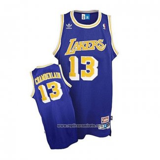 Camiseta Los Angeles Lakers Wilt Chamberlain #13 Retro Violeta