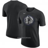 Camiseta Manga Corta Dallas Mavericks Ciudad 2023-24 Negro