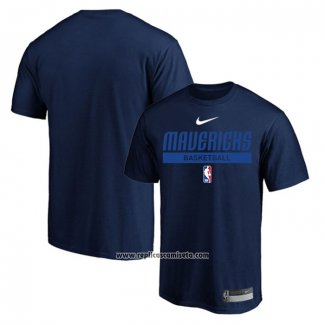 Camiseta Manga Corta Dallas Mavericks Practice Performance 2022-23 Azul2