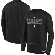 Camiseta Manga Larga Sacramento Kings Practice Performance 2022-23 Negro