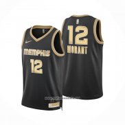 Camiseta Memphis Grizzlies Ja Morant #12 Select Series Oro Negro