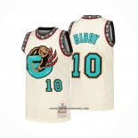 Camiseta Memphis Grizzlies Mike Bibby #10 Mitchell & Ness Chainstitch Crema