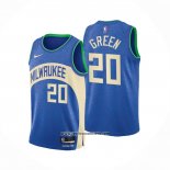 Camiseta Milwaukee Bucks A.J. Green #20 Ciudad 2023-24 Azul