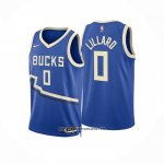 Camiseta Milwaukee Bucks Damian Lillard #0 Ciudad 2024-25 Azul