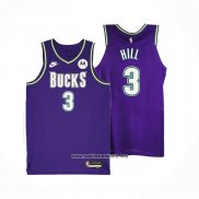 Camiseta Milwaukee Bucks George Hill #3 Classic 2022-23 Violeta