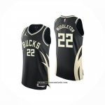 Camiseta Milwaukee Bucks Khris Middleton #22 Statement 2025-26 Negro