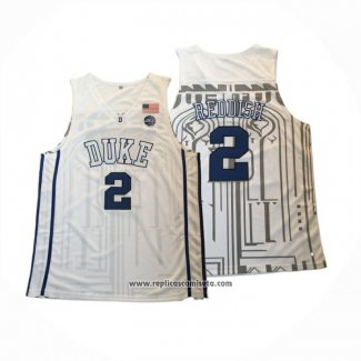 Camiseta NCAA Duke Blue Devils Cam Reddish Blanco