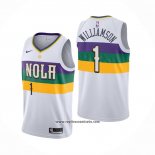 Camiseta New Orleans Pelicans Zion Williamson #1 Ciudad 2019-20 Blanco