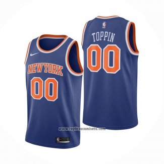 Camiseta New York Knicks Obi Toppin #00 Icon 2020-21 Azul