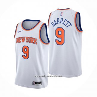 Camiseta New York Knicks RJ Barrett #9 Association Blanco