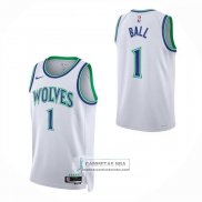 Camiseta Nino Minnesota Timberwolves Lamelo Ball NO 1 Association 2026-27 Blanco