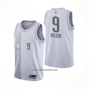 Camiseta Oklahoma City Thunder D.J. Wilson #19 Ciudad 2021-22 Blanco