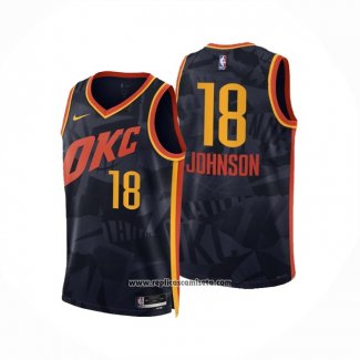 Camiseta Oklahoma City Thunder Keyontae Johnson #18 Ciudad 2023-24 Negro