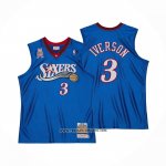 Camiseta Philadelphia 76ers Allen Iverson #3 Mitchell & Ness 2001-02 Azul